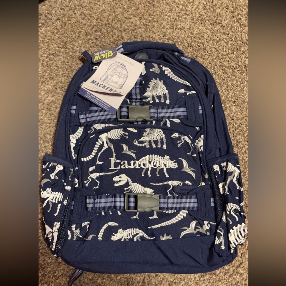 NWT Tag Pottery Barn Kids Mackenzie Backpack Embroidered Landon